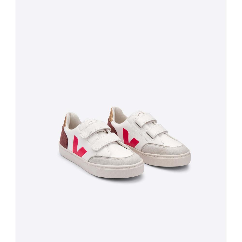 Αθλητικά Παπούτσια παιδικα Veja V-12 CHROMEFREE White/Red | GR 885SGL